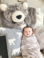 Gray Grizzly Bear Rug